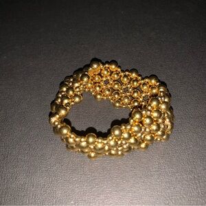 VTG Gold beaded bracelet/Stretch bracelet 14k gold plated